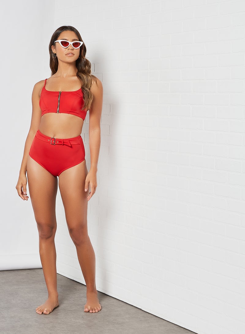 trendyol - Belted Bikini Bottom Red - Image 1