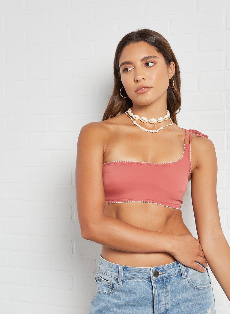 trendyol - One-Shoulder Bikini Top Cinamon - Image 1