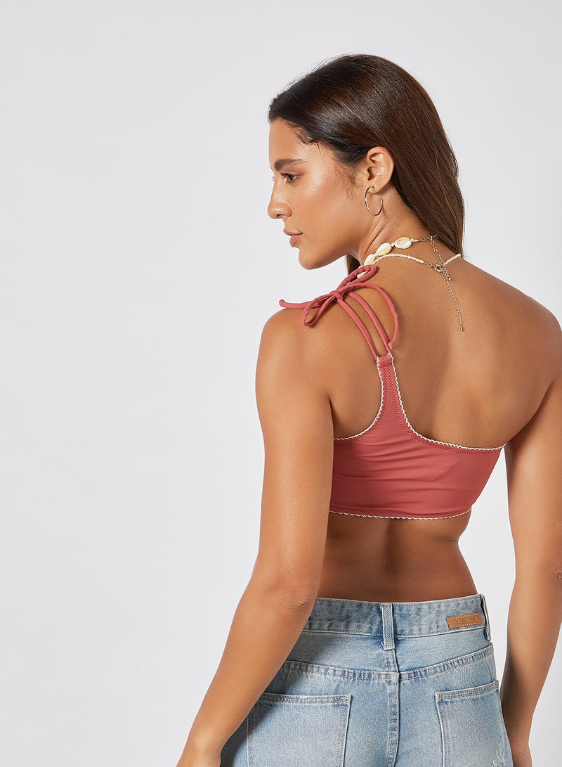 trendyol - One-Shoulder Bikini Top Cinamon - Image 1