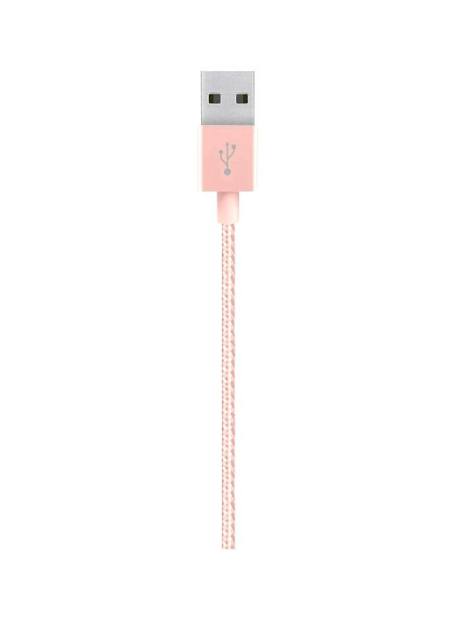 belkin Braided iPhone Charging Cable, USB A To Lightning Cable, Boost Charge To USB For iPhone, iPad, AirPods, MFi-Certified Apple Cable, 1.2 M Rose Gold  - Image 4