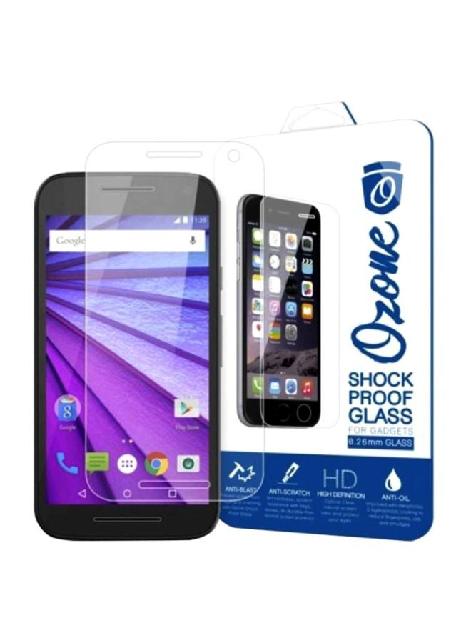 Ozone Shockproof Tempered Glass Screen Protector For Motorola Moto G3 Clear - Image 2