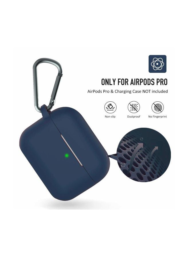 Ozone Protective Case Cover With Carabiner Hook For Apple AirPods Pro Blue  - Image 3