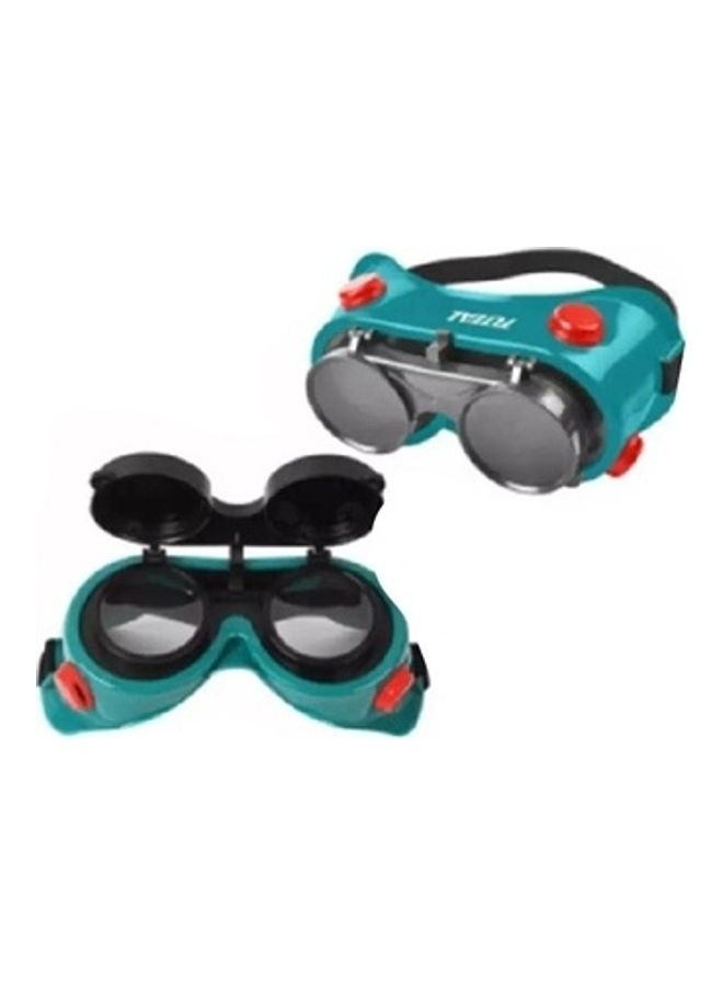 TOTAL Welding Glasses With Air Holes Blue/Black/Red