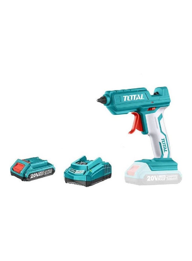 TOTAL 3-Piece Drill Machine With Two Battery Blue/Black/White - Image 1