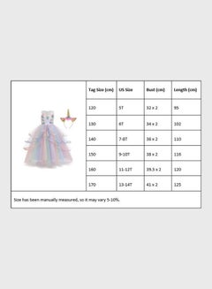 We Happy Girls Unicorn Floral Birthday Party Wear Princess Tutu Dresses Multicolour  - Image 4