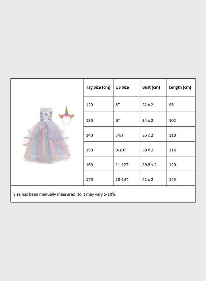 We Happy Girls Unicorn Floral Birthday Party Wear Princess Tutu Dresses Multicolour  - Image 4
