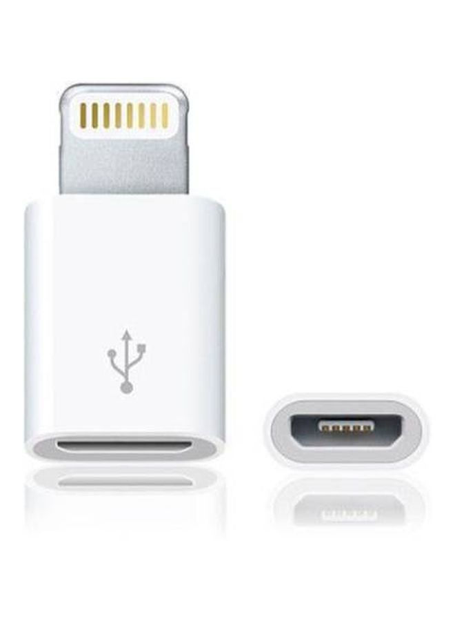Apple - Lightning To Micro USB Adapter White - Image 1