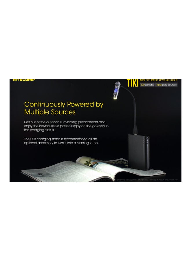 NITECORE - TIKI Mini Futuristic LED Keychain Light 300 Lumens-Built-in Rechargeable Li-ion battery 71meter - Image 1