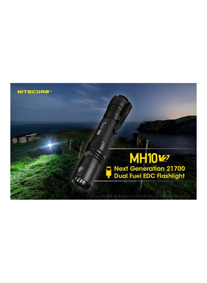 NITECORE - MH10 v2 1200 Lumen USB-C Rechargeable EDC Flashlight with Battery, Hard Holster and LumenTac Battery Case - Image 1