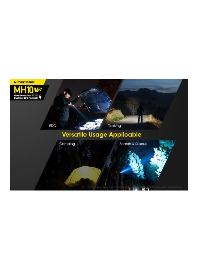 NITECORE - MH10 v2 1200 Lumen USB-C Rechargeable EDC Flashlight with Battery, Hard Holster and LumenTac Battery Case - Image 1