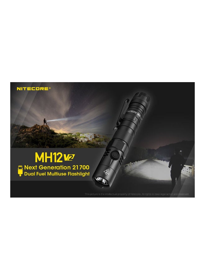 NITECORE - MH12 V2 CREE XP-L2 V6 LED Flashlight 1200 Lumens 21700 Battery (5000mah)  with  USB charging cable - Image 1