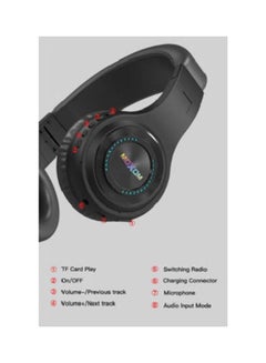MOXOM Mx-Wl15 Bluetooth Headphones Black  - Image 2