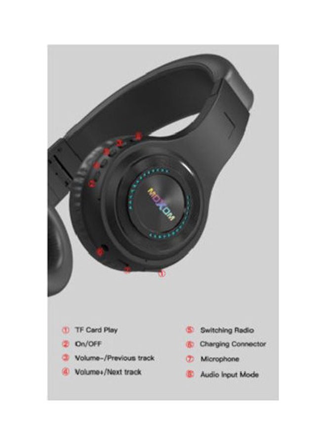MOXOM Mx-Wl15 Bluetooth Headphones Black  - Image 2