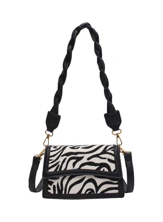 Zebra Print Crossbody Bag Black/White  - Image 1