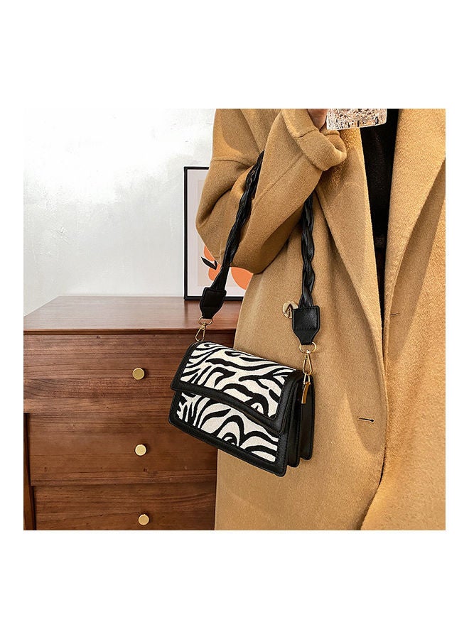 Zebra Print Crossbody Bag Black/White  - Image 4