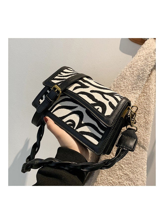 Zebra Print Crossbody Bag Black/White  - Image 5