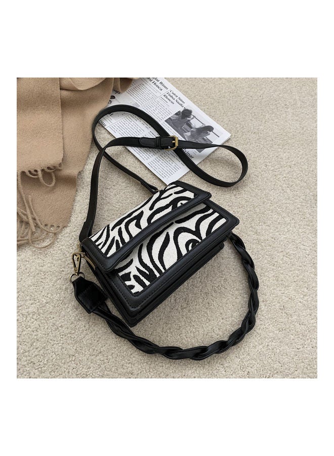 Zebra Print Crossbody Bag Black/White  - Image 3