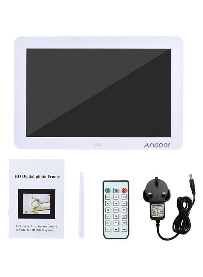 ANDOER Widescreen Digital Photo Frame White/Black  - Image 1