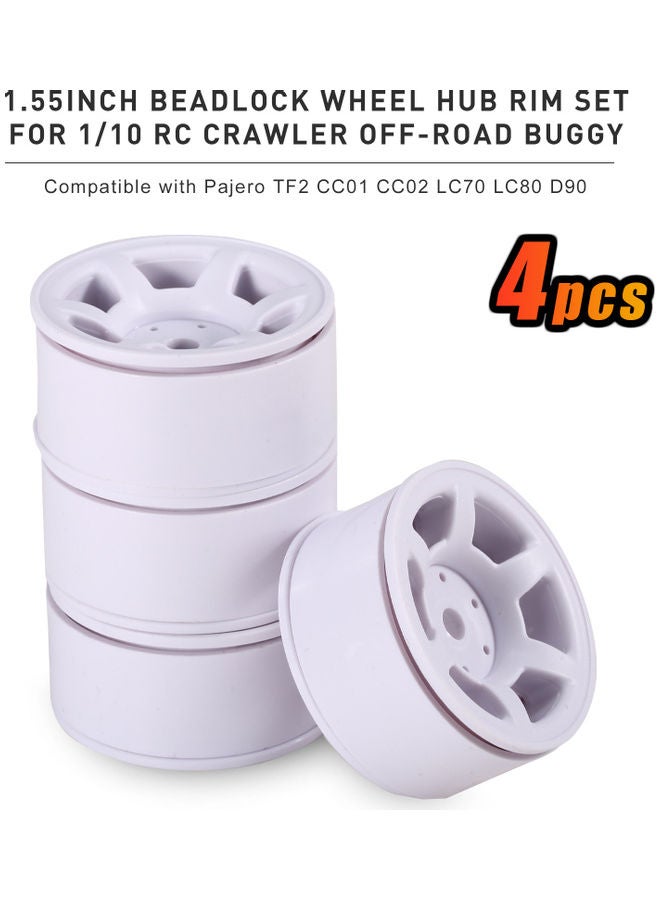 AUSTAR 4-Piece RC Wheel Rim For Pajero TF2 CC01 CC02 LC70 LC80 D90 1.55inch  - Image 4