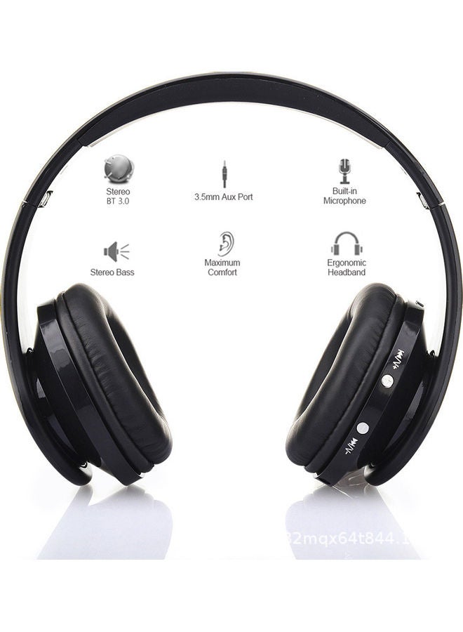 Generic - Wireless Over-Ear Headphones Black/Red - Image 1