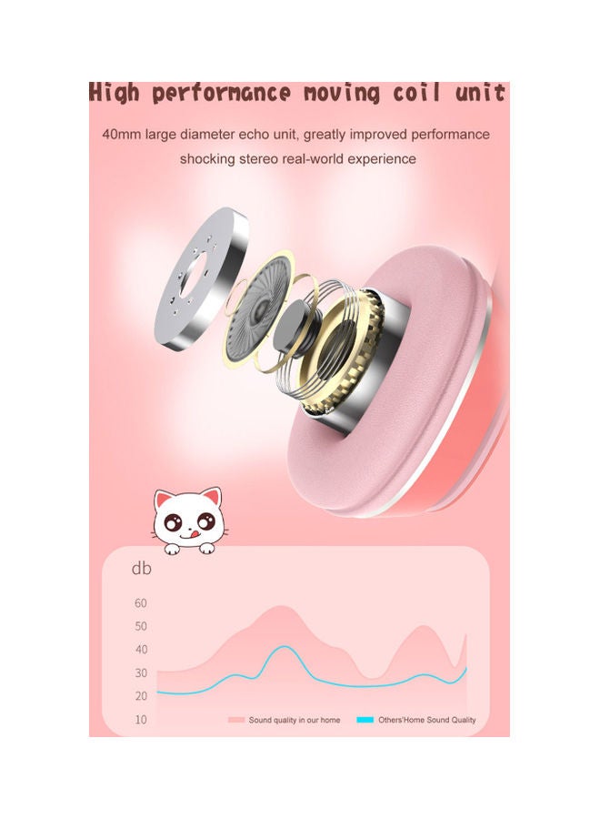 Wireless Over-Ear Headphones وردي - Image 2