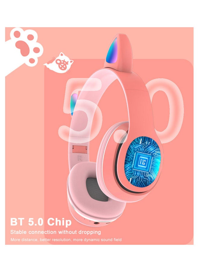 Wireless Over-Ear Headphones وردي - Image 4