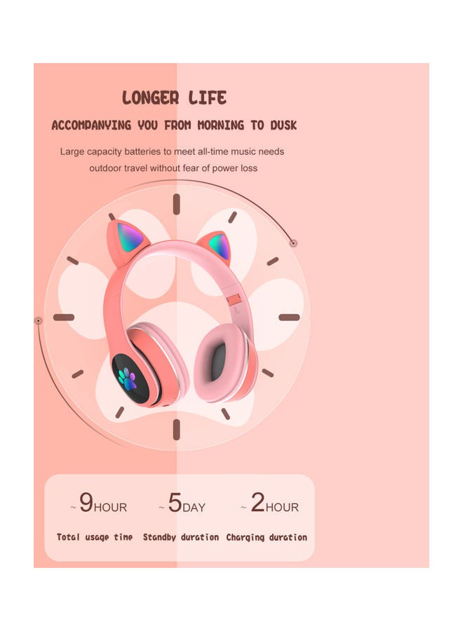Wireless Over-Ear Headphones وردي - Image 5