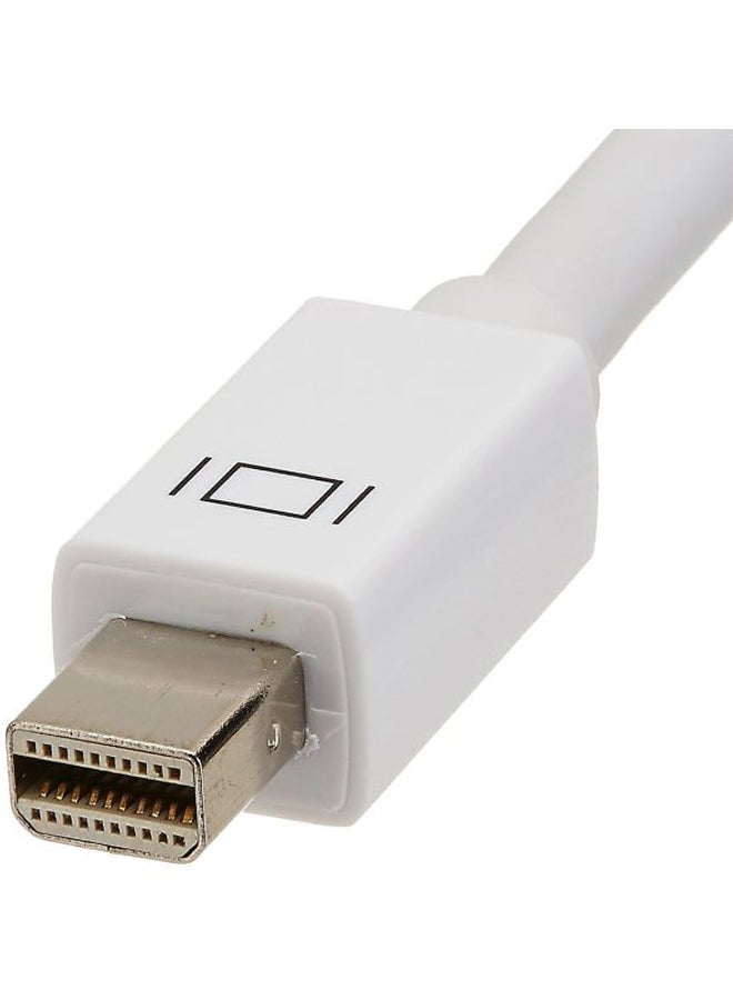 Mini Display Port To VGA Adapter White