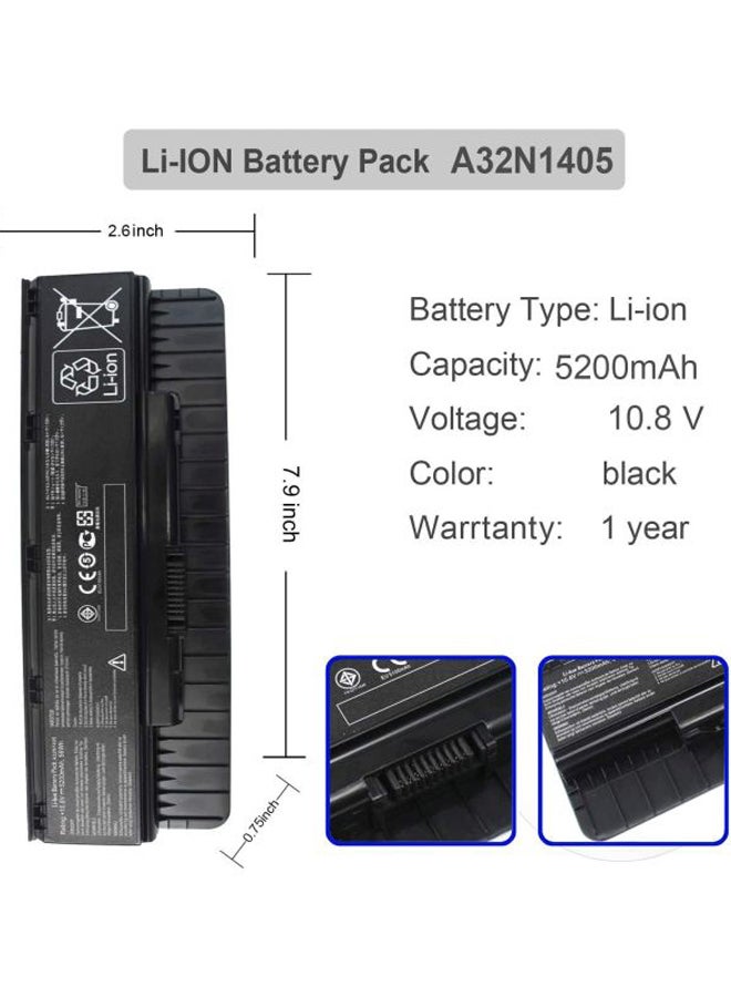 أسوس - بطارية بديلة للابتوب أسوس G551JX‏-ES71 أسود - Image 1
