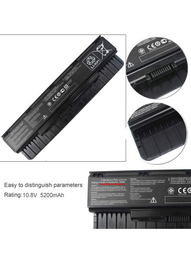 أسوس - بطارية بديلة للابتوب أسوس G551JX‏-ES71 أسود - Image 1