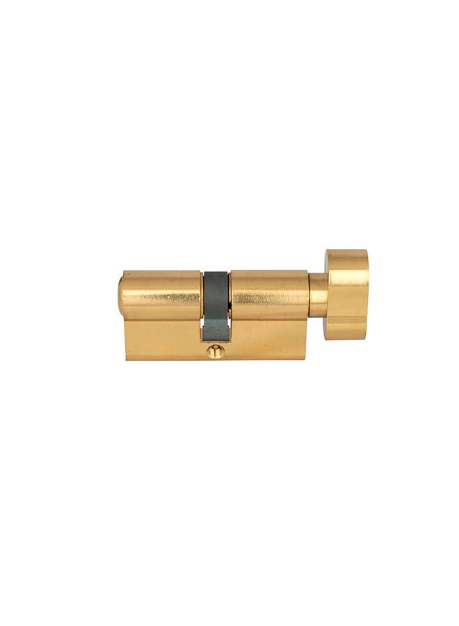 Yale Yale 500 Series Double Euro Profile Cylinder 30+30 Knob+Coin Turn Bathroom Cylinder Polish Brass Polished Brass 60mm  - Image 1