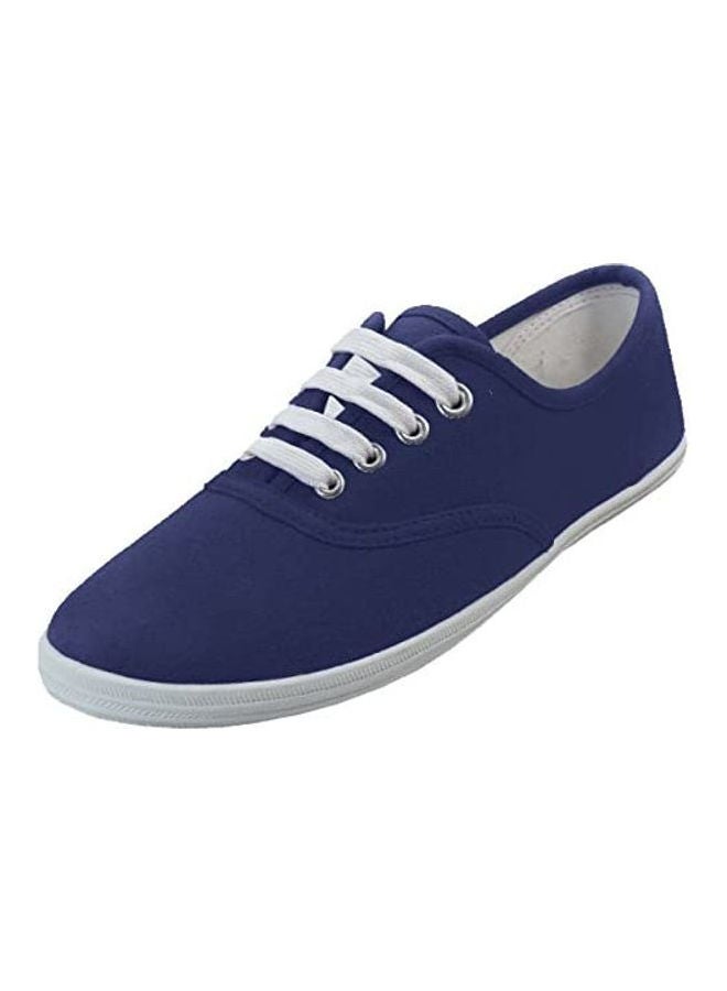 Low Rise Lace Up Sneakers Blue  - Image 2