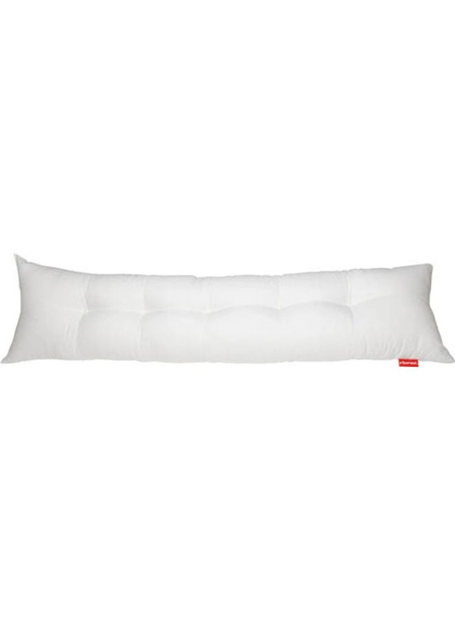 ricrac - DreamCloud Fiber Long Pillow – Soft, Stylish, and Supportive for Your Ultimate Comfort. Cotton White 120cm - Image 1