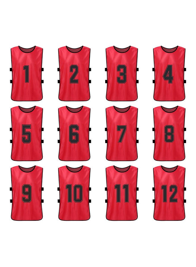 Generic 12-Piece Quick-Drying Football Vest Jersey Set  - Image 4