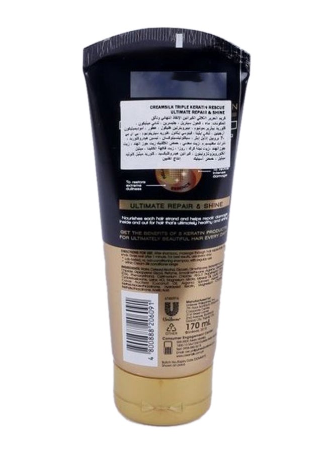 Cream Silk Triple Keratin Rescue Ultimate Repair And Shine Ultra Conditioner Multicolour 170ml  - Image 2