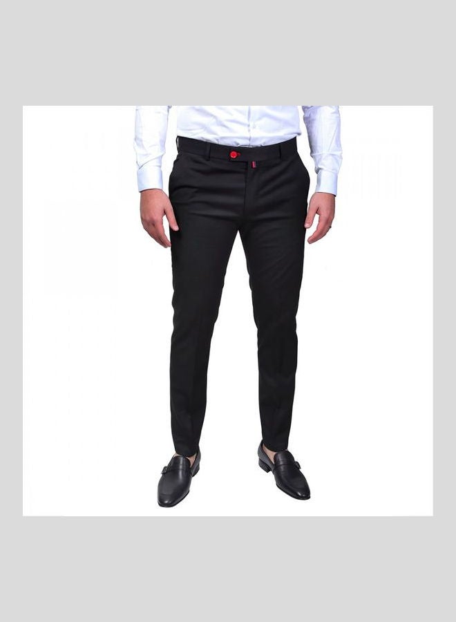 Generic Slim Fit Pants Black  - Image 1