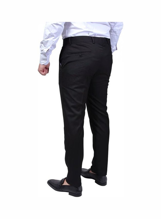 Generic Slim Fit Pants Black  - Image 2