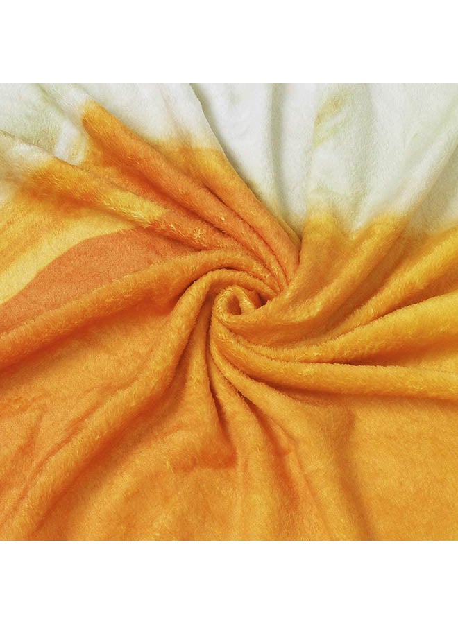 دوداو بطانية سميكة دائرية فائقة النعومة super soft بتصميم طعام مكسيكي أبيض/برتقالي 60بوصة - Image 2