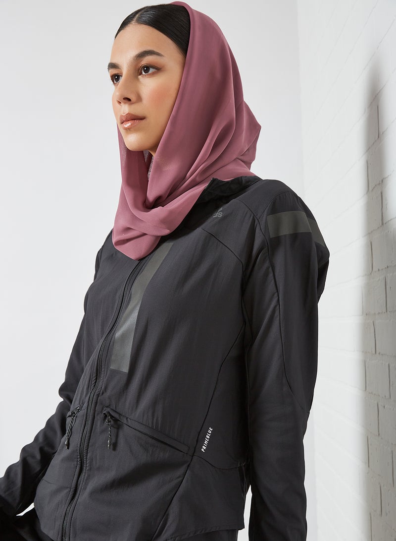 Marathon Translucent Jacket Black