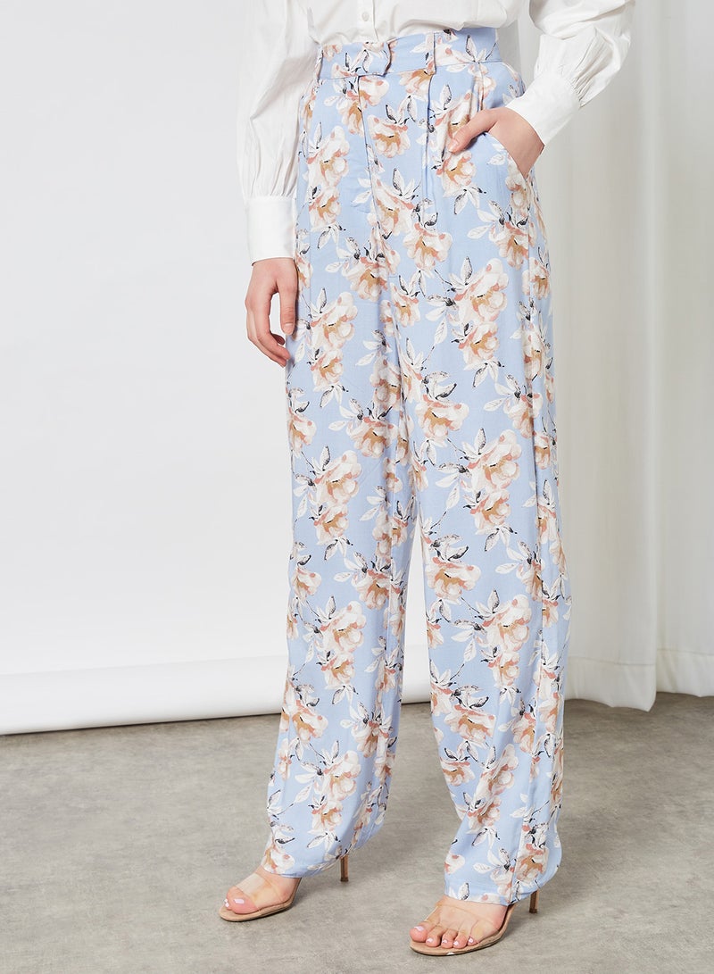 Floral Print Pants Light Blue - v1618406803/N45283940V_1