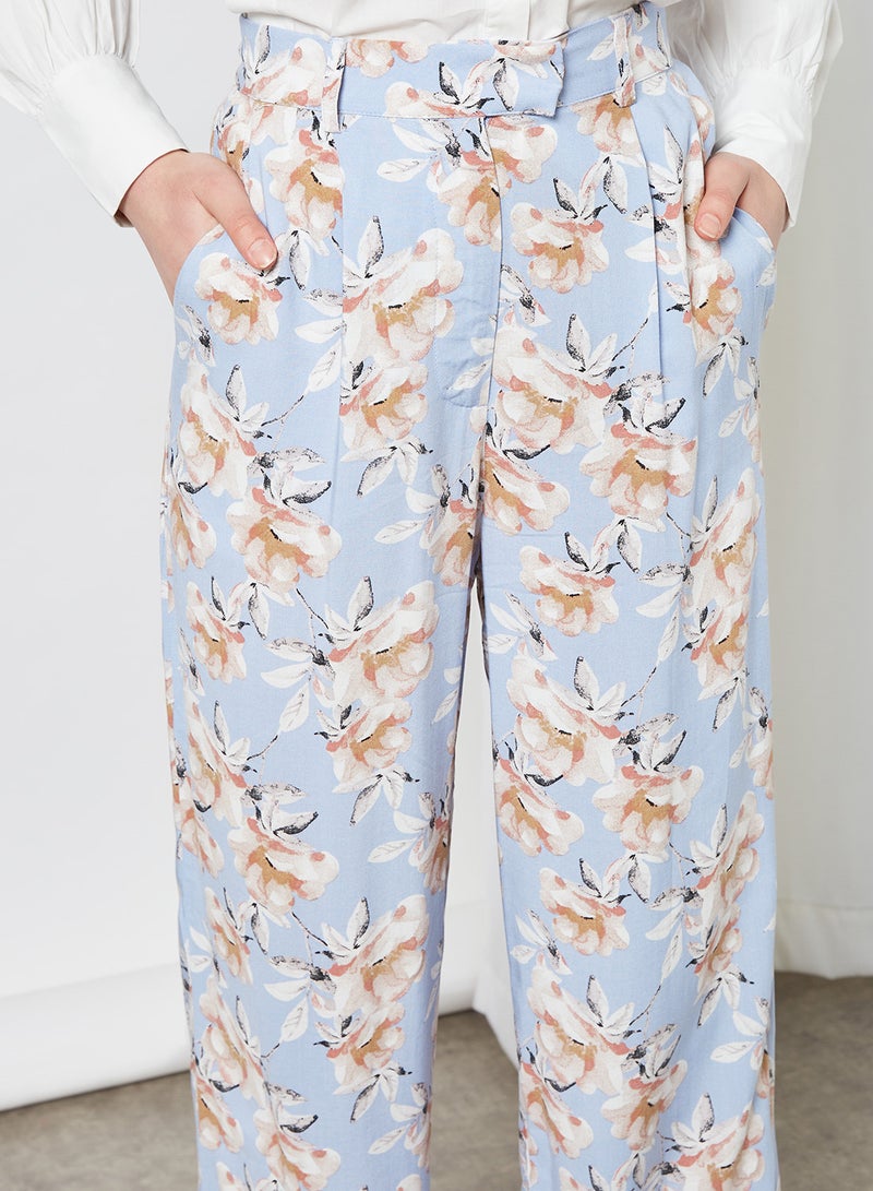 Floral Print Pants Light Blue - v1618406803/N45283940V_4