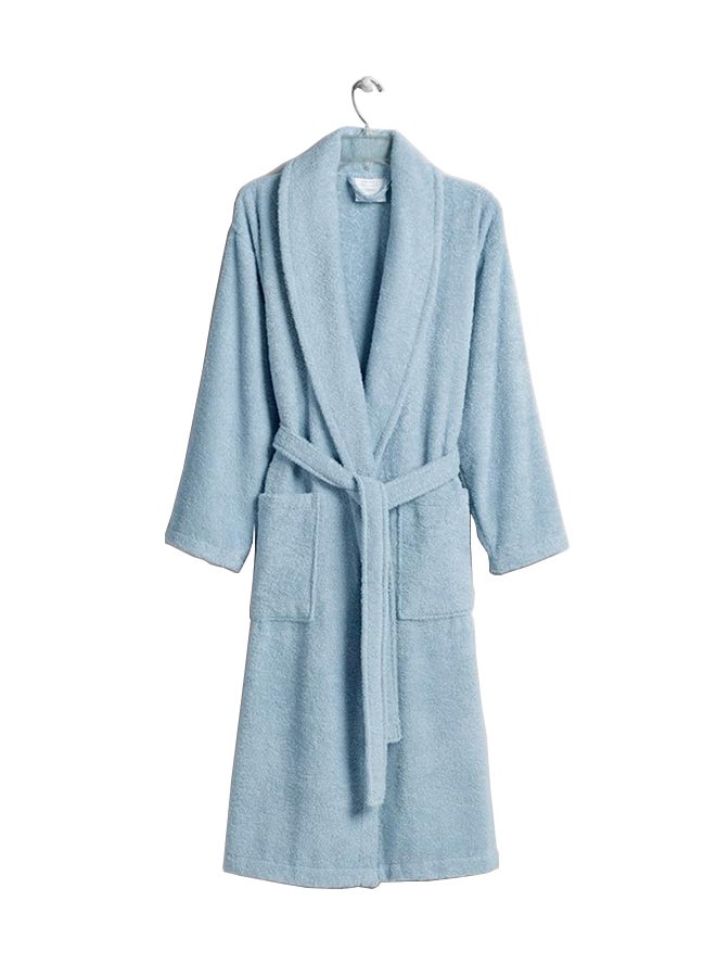 Ansaaj Cotton Bathrobe Sky blue Large