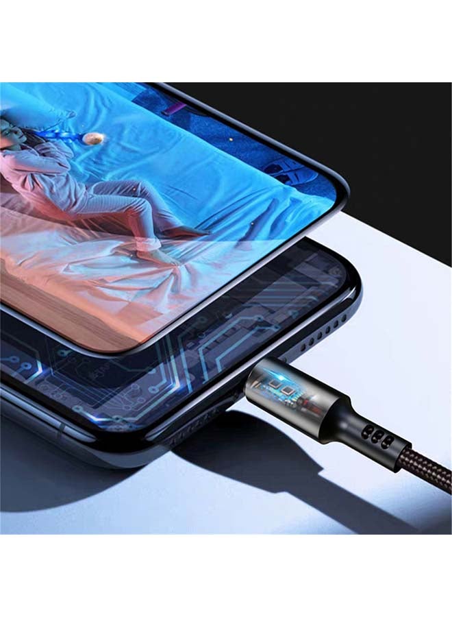 موتيم كابل شحن USB بمنفذ لايتننج أسود - Image 2