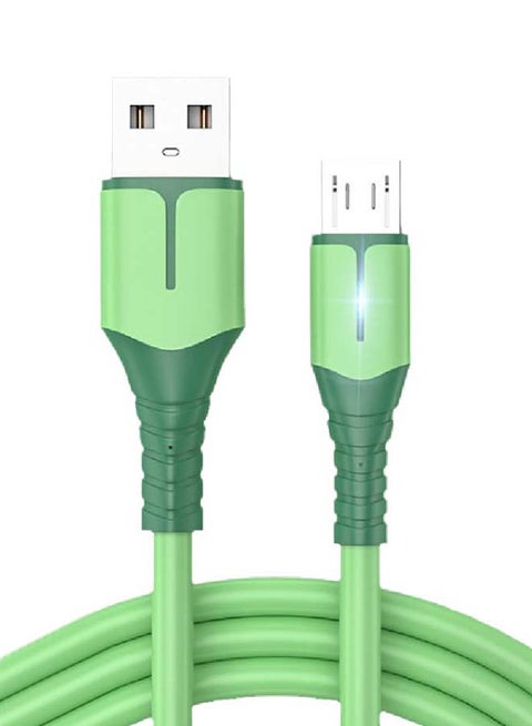 Micro USB To USB Charging Cable Green