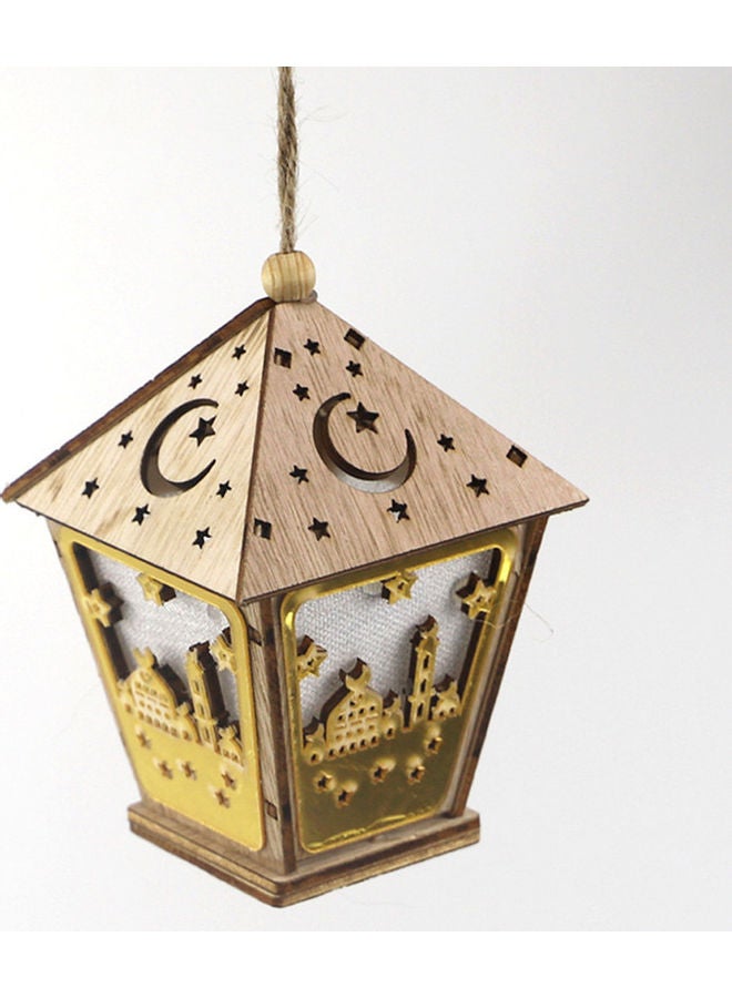 فاشون هوم Eid And Ramadan Lantern Lamp Gold 8x12cm - Image 2