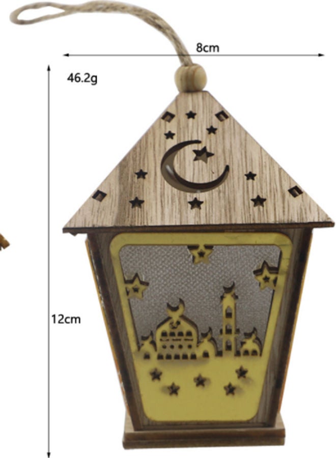 فاشون هوم Eid And Ramadan Lantern Lamp Gold 8x12cm - Image 5