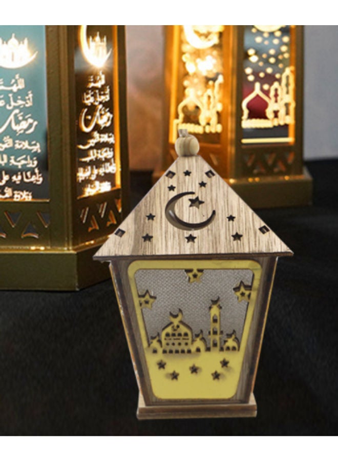 فاشون هوم Eid And Ramadan Lantern Lamp Gold 8x12cm - Image 1