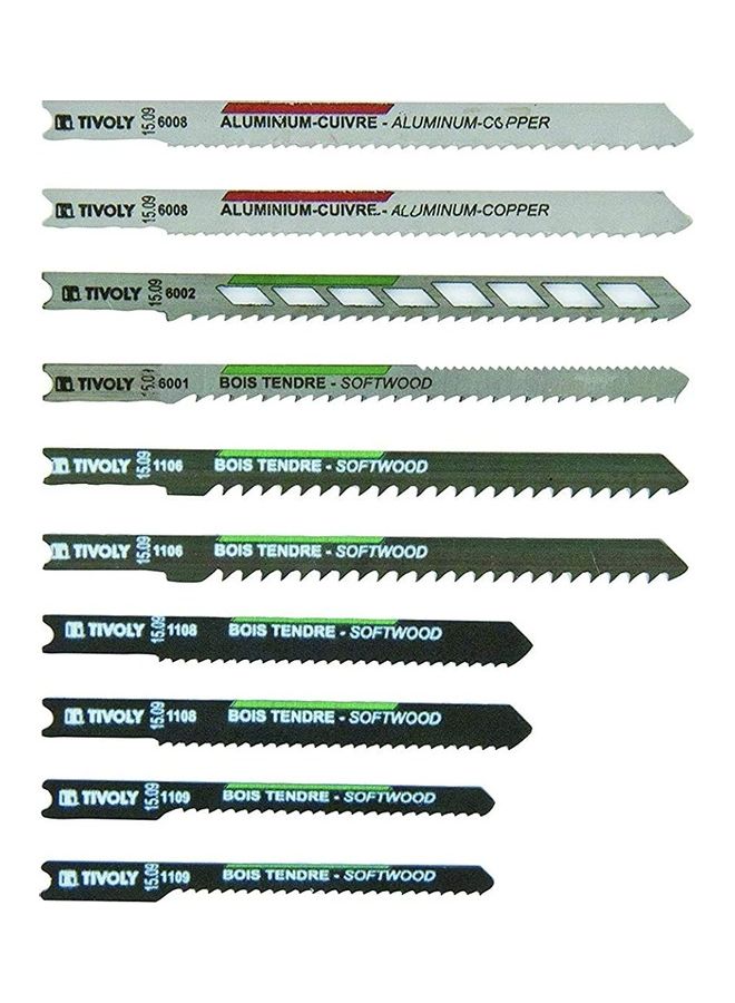 10-Piece Jigsaw Blades Set Silver - v1618429021/N46560428A_1