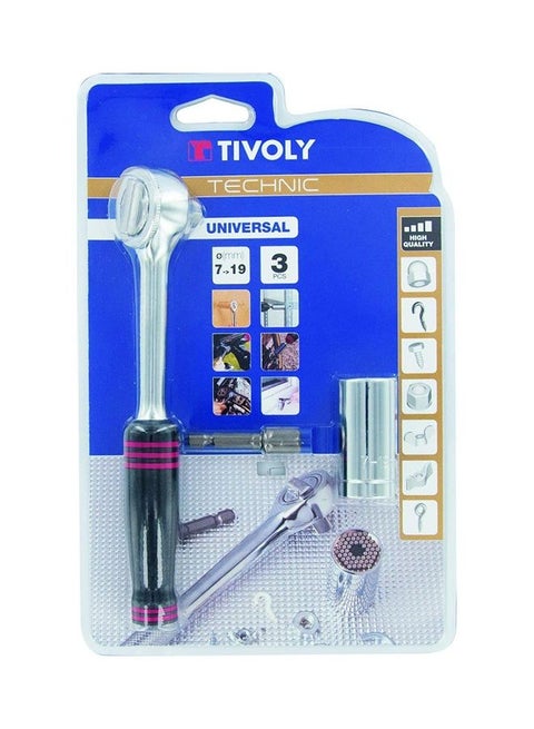 Universal Socket Wrench Silver/Black