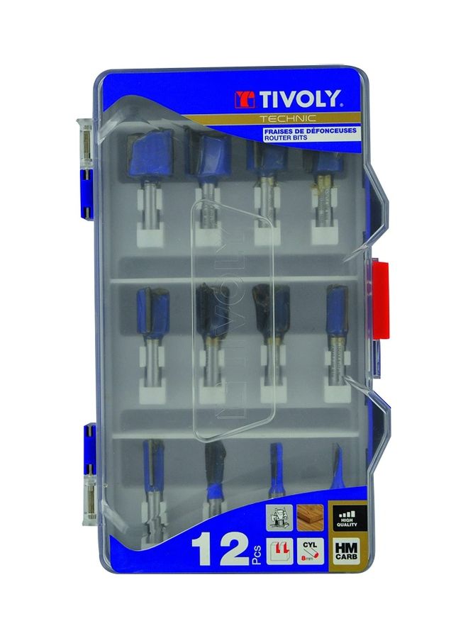 12-Piece Router Bit Set Blue 20cm - v1618429055/N46560483A_1